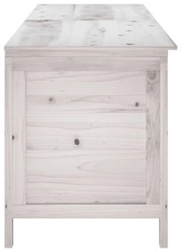 Caixa arrumação p/ jardim 198,5x50x56,5 cm abeto maciço branco