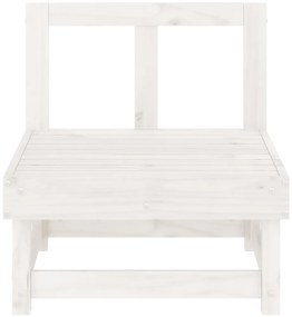 Sofás de centro para jardim 2 pcs madeira pinho maciça branco