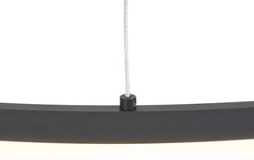 Candeeiro suspenso de design preto 120cm Incl. LED regulável em 3 níveis - Anello Design