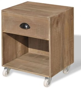 Mesas de cabeceira 2 pcs madeira sólida castanho