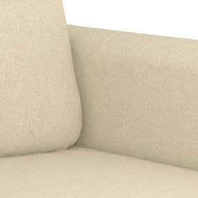 Sofá de 3 Lugares Chloé - Em Tecido - Cor Creme - 198x77x80 cm - Com o