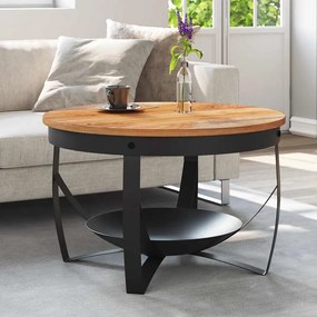 vidaXL Mesa de centro Ø68x43 cm madeira de acácia maciça