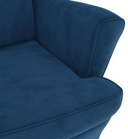 Poltrona veludo azul