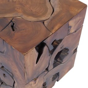 Banco em madeira de teca maciça 40x40x45 cm