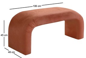 Pouffe Nu – Coral – 106 cm x 45 cm x 46 cm