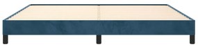 Estrutura de cama sem colchão 200x200 cm veludo azul-escuro