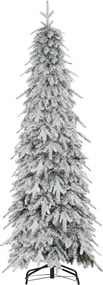 HOMCOM Árvore de Natal artificial 180 cm, parecendo real, com 600 ramos densos, neve artificial, abertura automática | Aosom Portugal