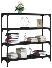 Estante 100x33x100 cm derivados madeira e aço preto