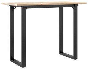Mesa de jantar estrutura em O 100x50x75cm pinho e aço