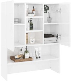 Armário máquina de lavar 70,5x25,5x90 cm branco brilhante