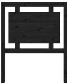 Cabeceira de cama 80,5x4x100 cm madeira de pinho maciça preto