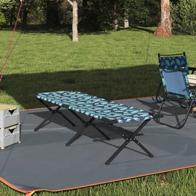 vidaXL Cama de Sol Dobrável com Bolsa de Transporte Padrão de Folha 600D Fabric Oxford