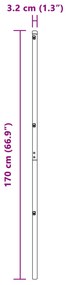 Postes de Cerca 26 pcs Verde Ø32 mm 170 cm Aço Galvanizado