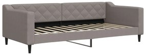 Sofá-cama c/ gavetão/gavetas 90x200 cm tecido cinza-acastanhado