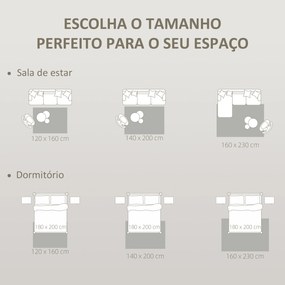 Tapete para Sala de Estar 230x160 cm Tapete Lavável à Máquina Pelo Longo Macio Estilo Moderno Creme