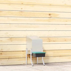 vidaXL Caixa de nidificação para galinhas com 1 compartimento e pernas em aço galvanizado