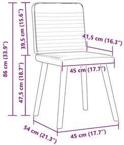 Cadeiras de jantar 6 pcs tecido cinzento-acastanhado