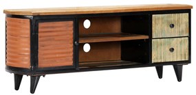 Móvel de TV 120x30x45 cm madeira recuperada maciça