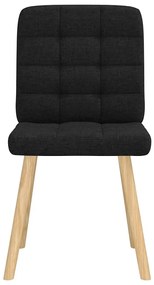 Cadeiras de jantar 6 pcs tecido preto