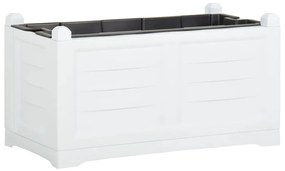 vidaXL Floreira 80x42,5x42 cm PP branco