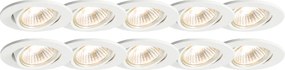 Conjunto de 10 focos embutidos inteligentes brancos inclináveis incl. Wifi GU10 - Cisco