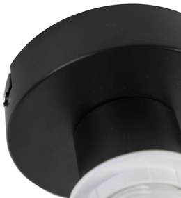 Candeeiro de teto com abajur de veludo verde com dourado 20 cm - Combi Preto Country / Rústico