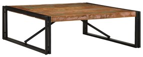 Mesa de centro multicor 100x100x35 cm madeira maciça recuperada
