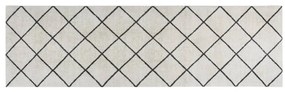 Tapete de cozinha lavável 60x180 cm veludo padrão quadrados