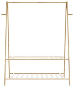 Roupeiro com prateleiras 132x45,5x150,5 cm bambu