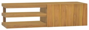 vidaXL Armário de parede p/ casa de banho 110x40x30 cm teca maciça