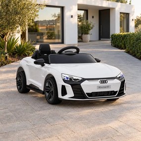 Carro elétrico para crianças Audi RS e-tron GT 12V com Pneus de borracha Branco
