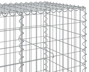 Cesto gabião com cobertura 650x100x100 cm ferro galvanizado