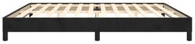 Estrutura de cama sem colchão 200x200 cm veludo preto