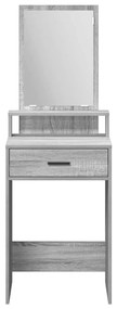 Mesa de Maquilhagem vidaXL com Gavetas Cinzento Sonoma 50x41x140 cm