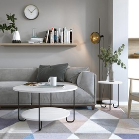 Mesa de Centro CorroCoffeeTable – Branco – 80x45x80 cm