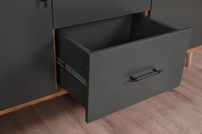 Console Cordoba – Walnut Anthracite – 160 cm x 77 cm x 40 cm