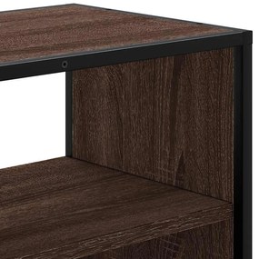Móvel p/ TV 60x31x39,5cm deriv. madeira/metal carvalho castanho