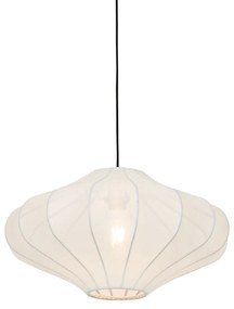 Candeeiro suspenso design seda branca 50 cm - Plu Design