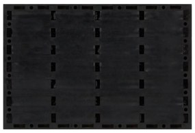 Tapete de porta retangular 40x60 cm borracha e fibra de coco