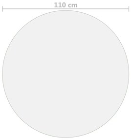 Protetor de mesa Ø 110 cm 2 mm PVC mate