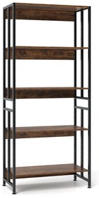 Prateleira de cozinha com soquetes e 8 ganchos em forma de S Prateleira de micro-ondas Prateleira de pé marrom