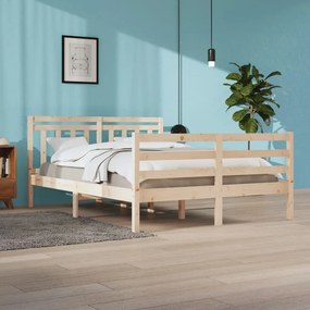 vidaXL Estrutura de cama 140x200 cm madeira maciça