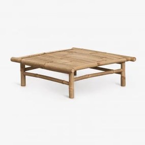 Mesa De Centro Para Jardim Quadrada 75x75 Cm Em Bambu Isendra Bambu - Sklum
