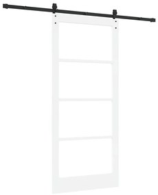 Porta Deslizante vidaXL com Conjunto de Ferragens "ORKDAL" Branca 93x2