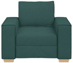 Sofá-cadeira Verde Escuro 60 cm Tecido