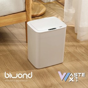 Caixote Lixo Inteligente Sensor 14L Branco Biwond