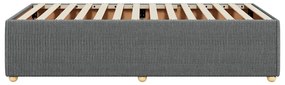 Estrutura de cama sem colchão 90x190 cm tecido cinzento-escuro