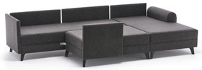 Sofá-Cama de Canto Belen – Antracite – 300x78x202 cm