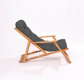 Conjunto de Mesa e Cadeiras de Jardim My007 – Cinzento Natural – Mesa