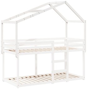 Telhado de cama infantil 203x95,5x142 cm pinho maciço branco